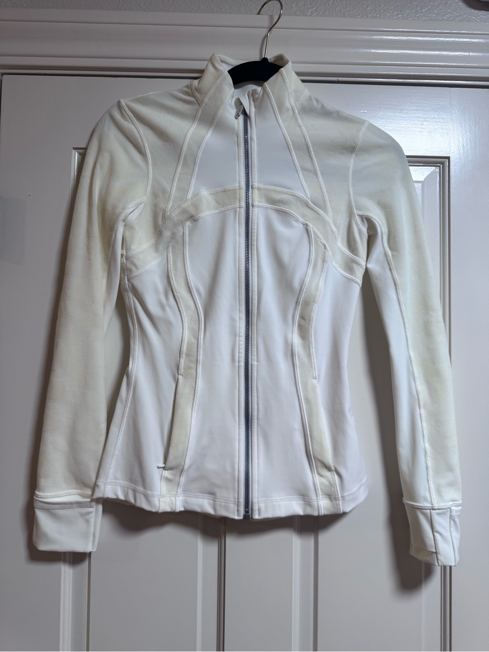 Lululemon White lace define Zip-Up Athletic Jacket